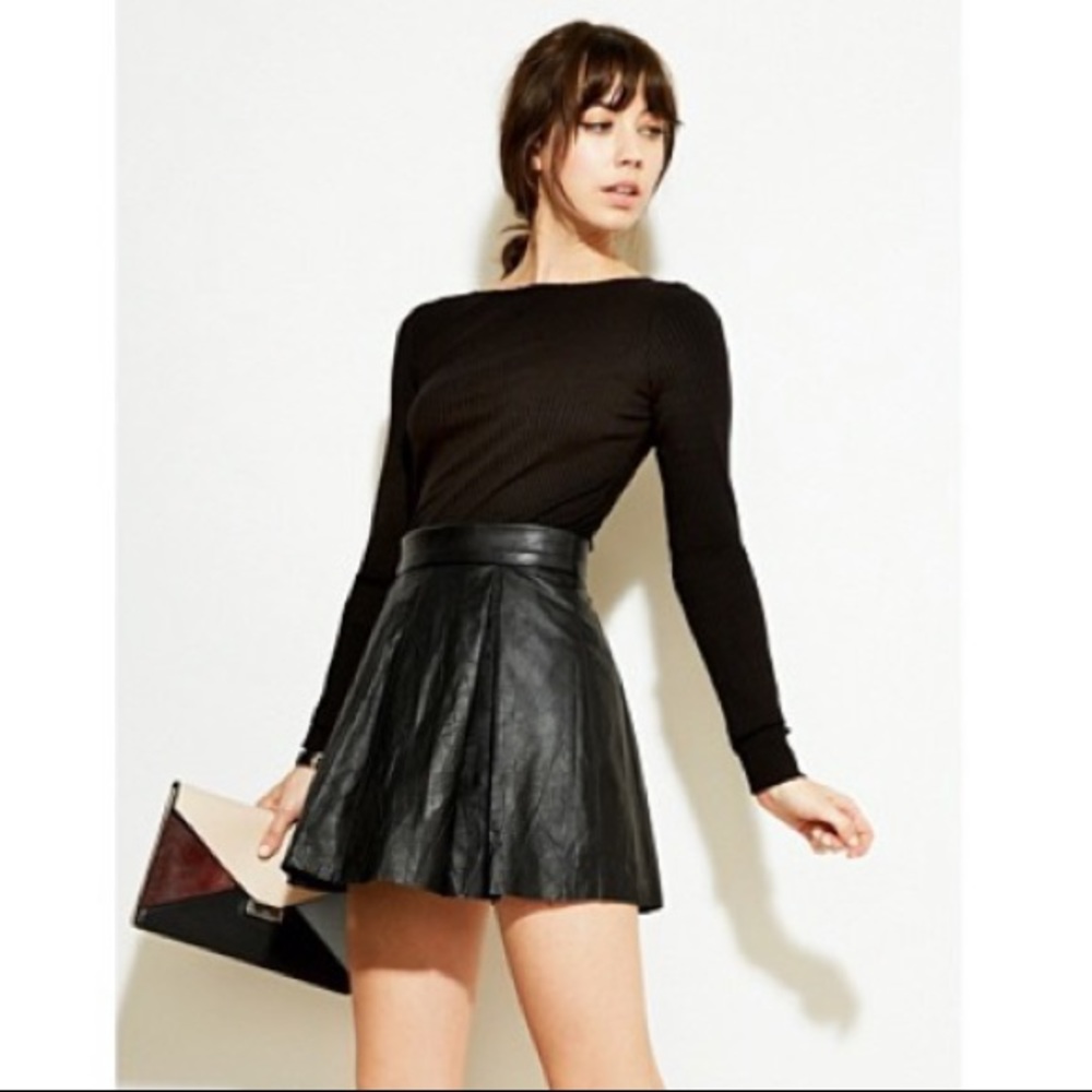 Reformation leather skirt
